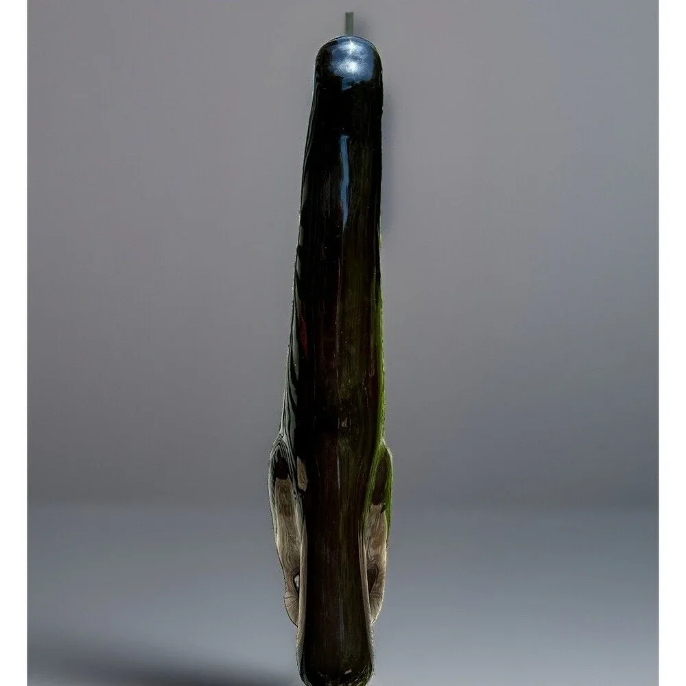 Cedar Mesa Black on Black Pottery Howling Wolf Figurine Navajo Signed 18”h